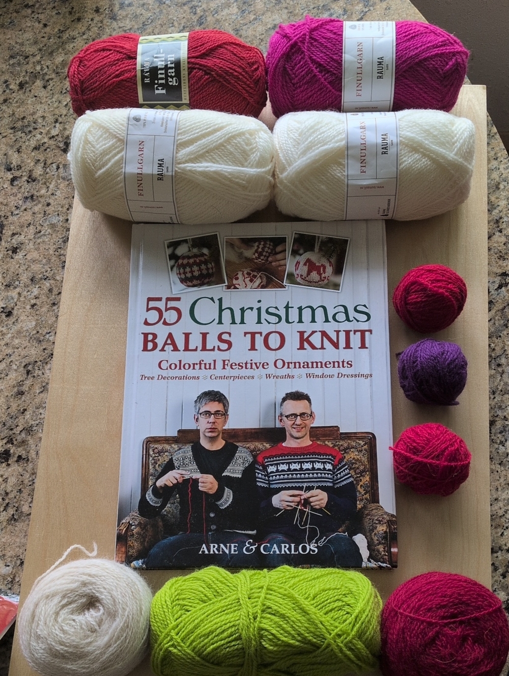 Arne and Carlos Christmas Ball Book - 4 Skeins + More - Recommended Yarn